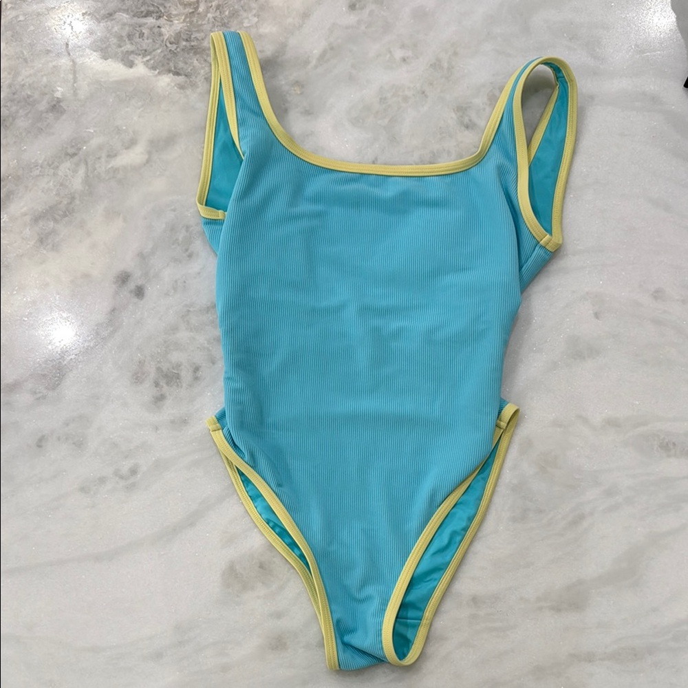 LainSnow Turquoise and Yellow Swimsuit